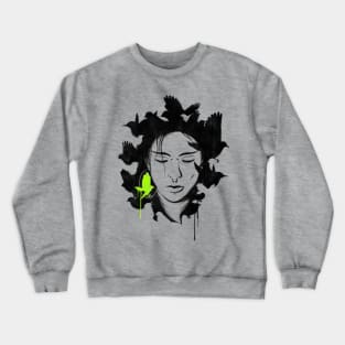 Girl Portrait Crewneck Sweatshirt